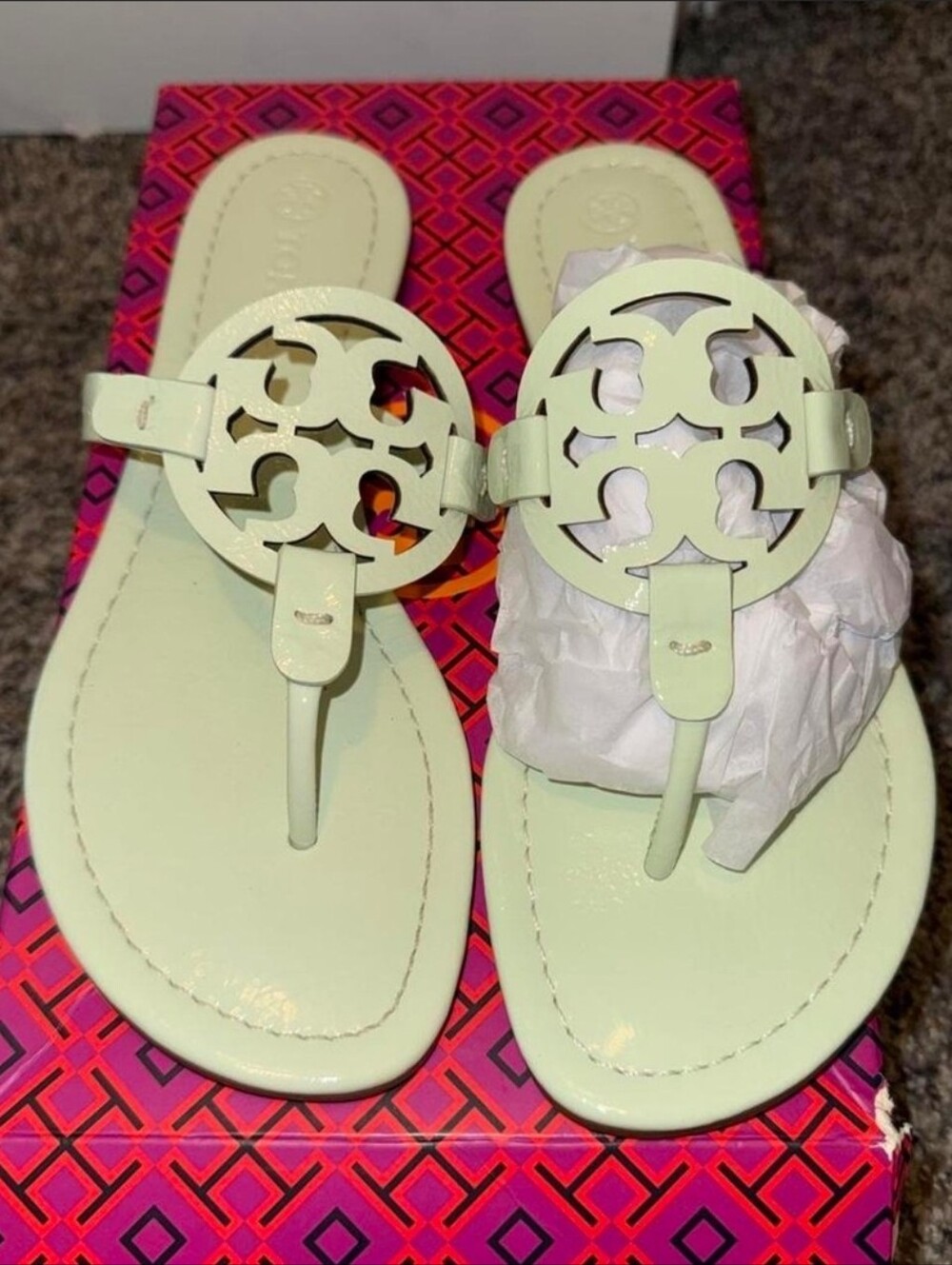Tory Burch Miller Naplak Leather Sandal. NWOT.